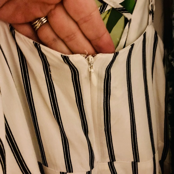 Impeccable Pig black & white Striped Maxi Romper Jumpsuit - Picture 15 of 17